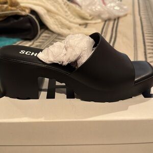 Schutz Black Mizzy Sandals